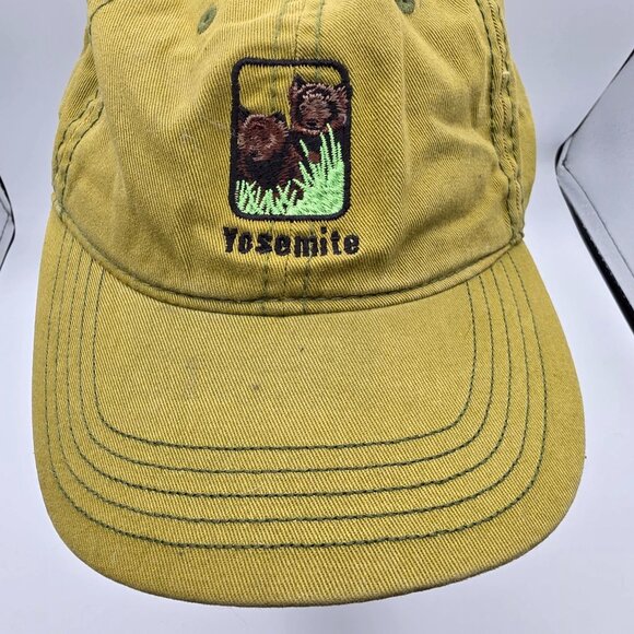 Ouray Yosemite Adults Adjustable Olive Green Cotton Embroidered Cap Casual - Picture 9 of 9